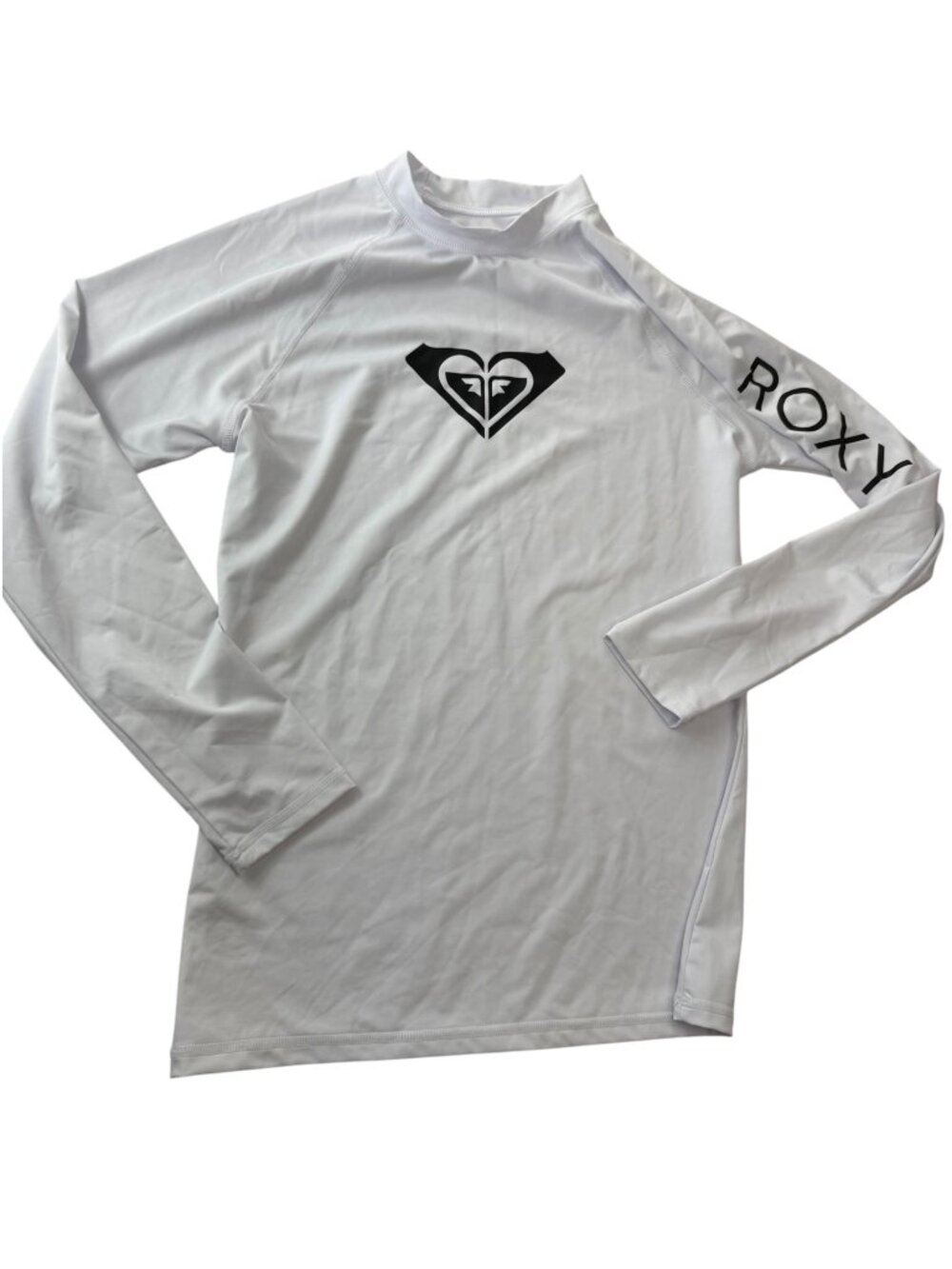 ROXY Rash Guard Rashguard Long Sleeve Shirt. White.  Size Women's M